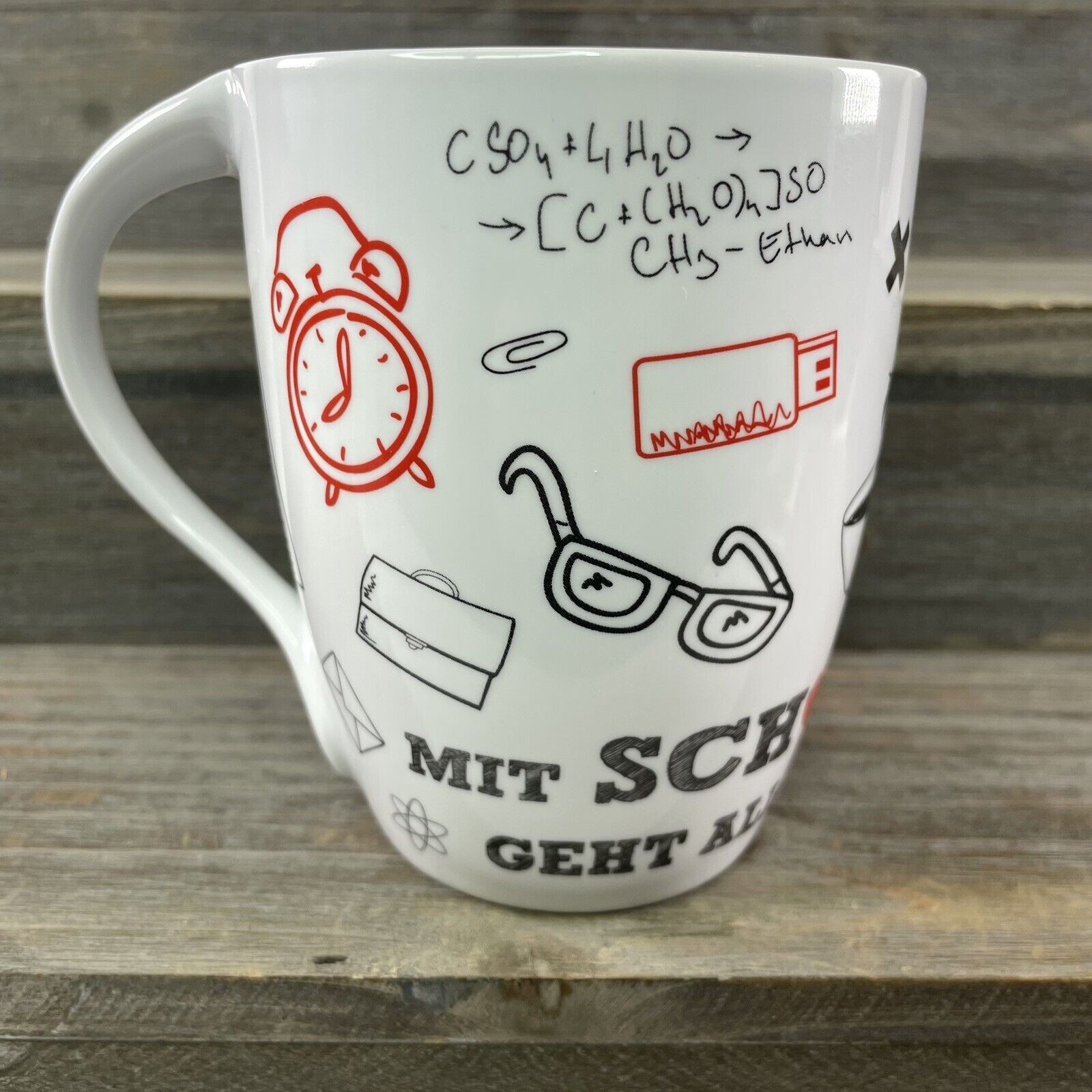 German Mug Everything Better With Chocolate Schokolade Halloren Math Chemistry