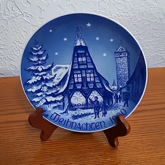 Bareuther Weihnachten 1990 Collector's Porcelain Plate Bavaria Germany COOL
