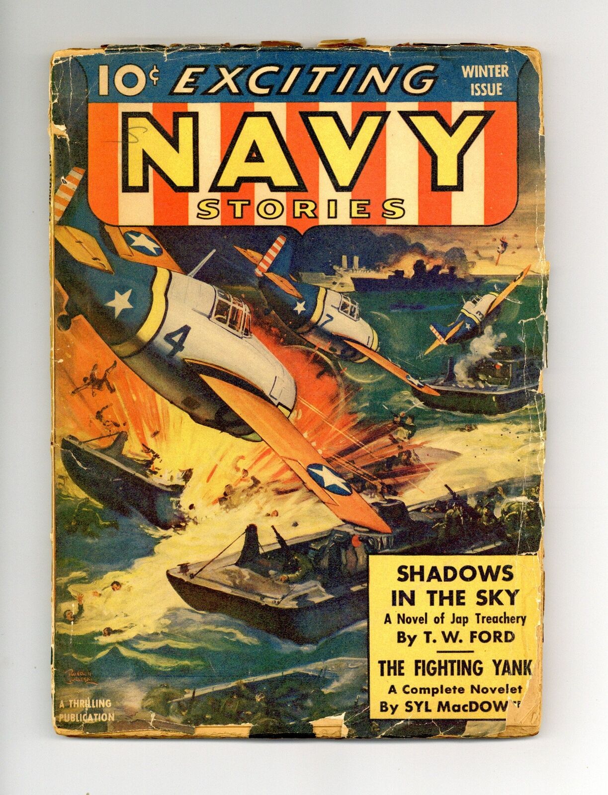 Exciting Navy Stories Pulp Dec 1942 Vol. 1 #2 GD
