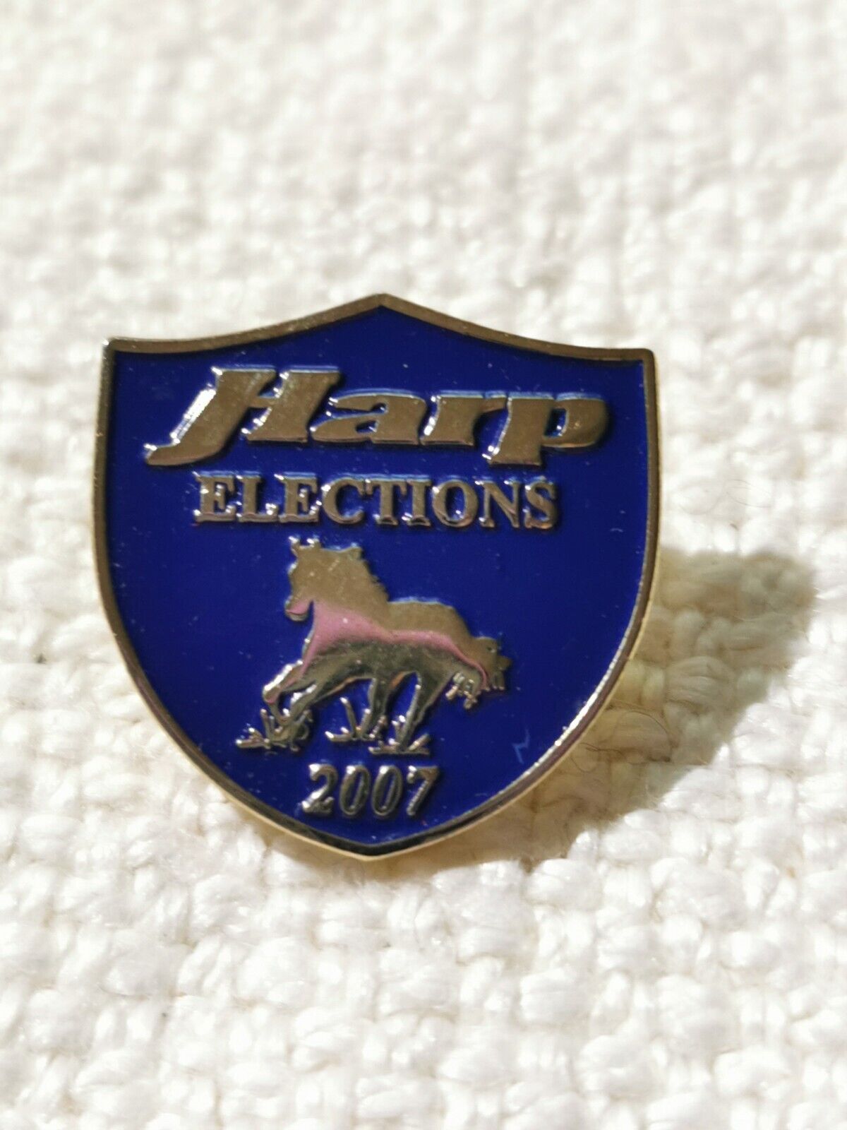 Rare 2007 Harp Elections Pin Pinback lapel
