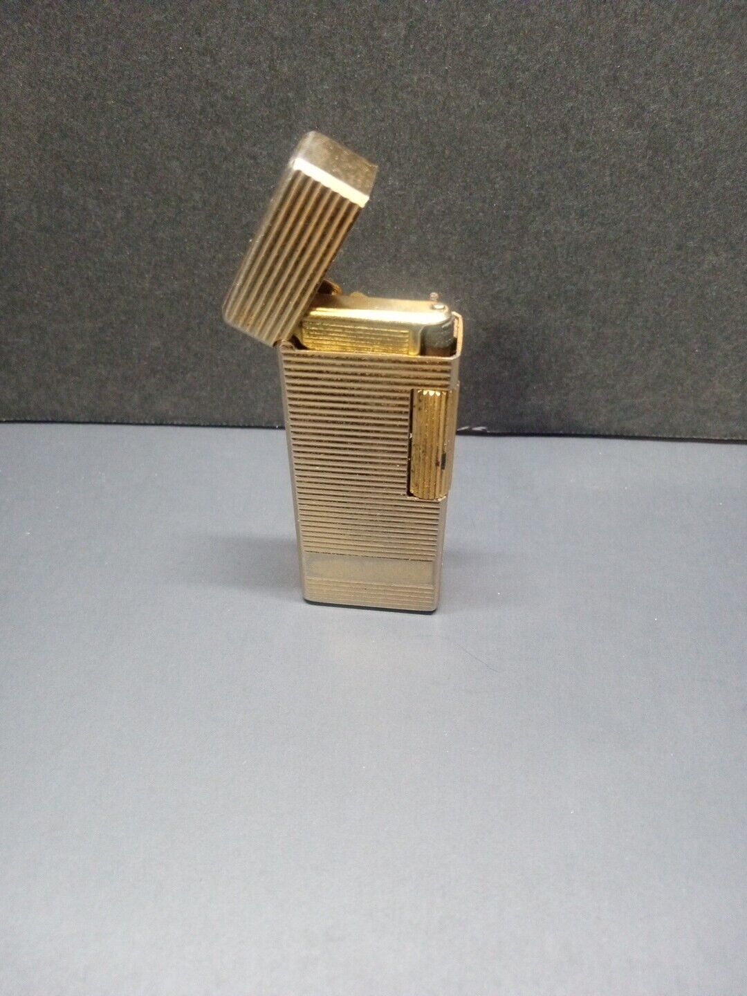 Vintage Colibri Japan Brass Goldtone Metal Pocket Cigar Cigarette Butane Lighter