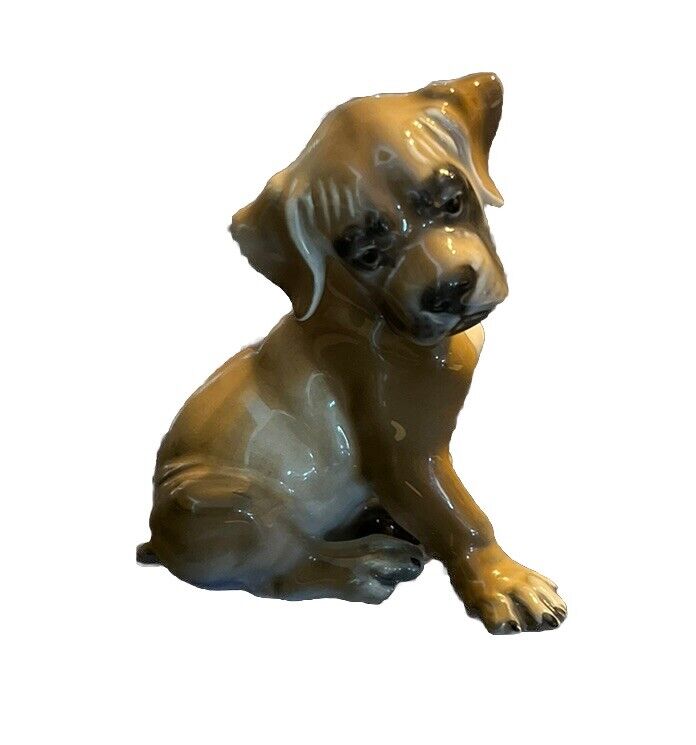MCM 1950s German Rosenthal Boxer Puppy Dog Figurine ~ Theodore Karner ~ Mint