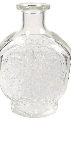 Vintage Schenley Whiskey Liquor Embossed Glass Bottle Decanter ~ Empty