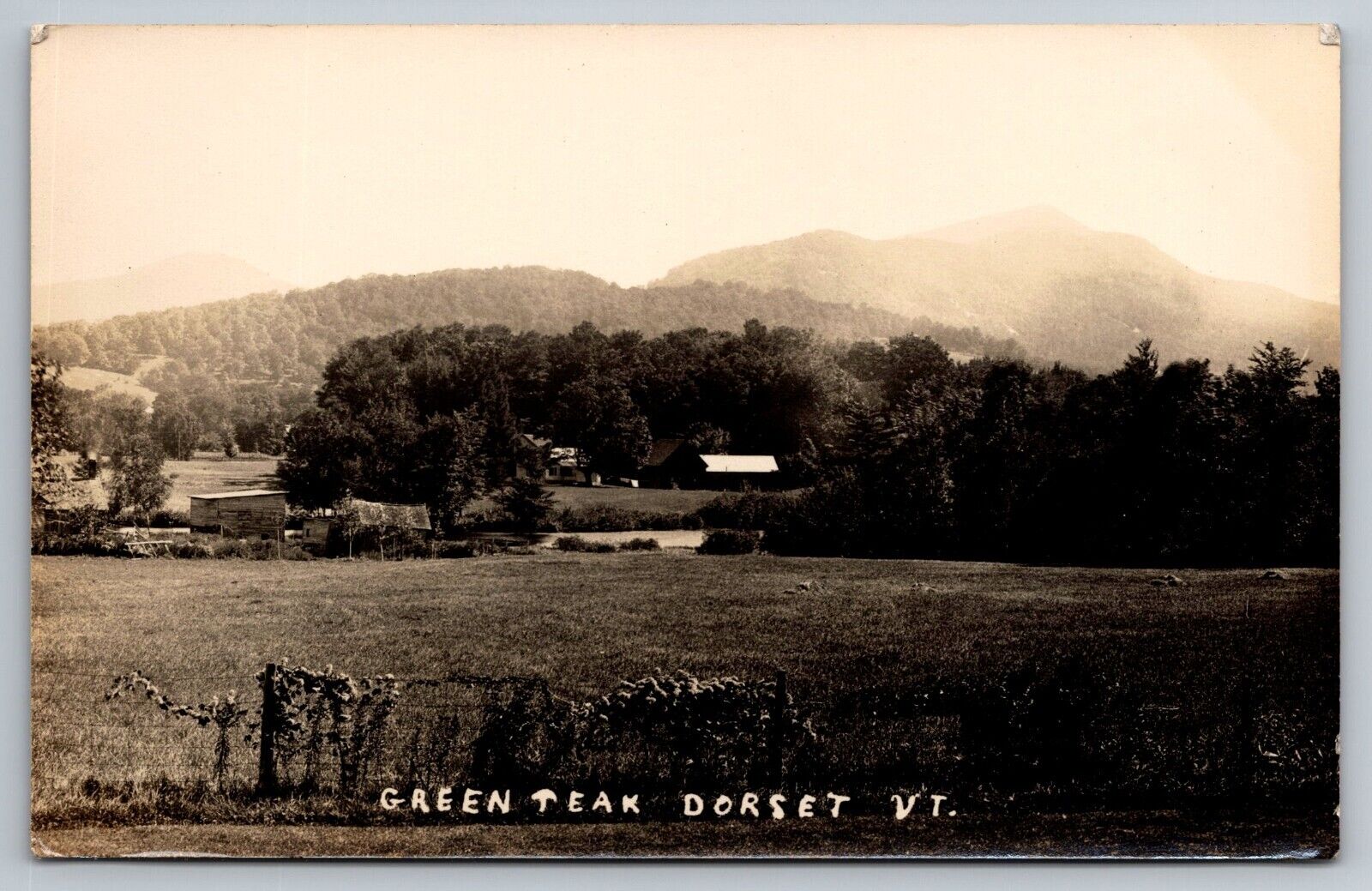 Green Peak. Dorset, Vermont Real Photo Postcard RPPC