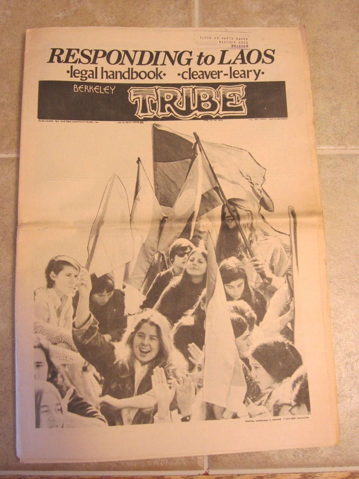 Berkeley Tribe Newspaper February 1971 Responding to Laos Cleaver Leary