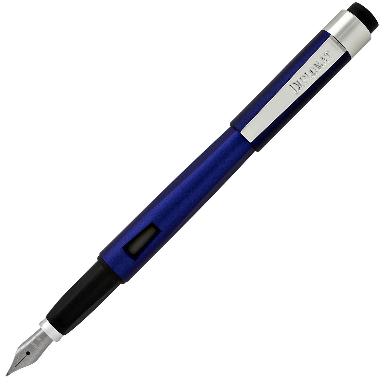 Diplomat Fountain Pen Magnum Indigo Blue Resin Snap On Cap