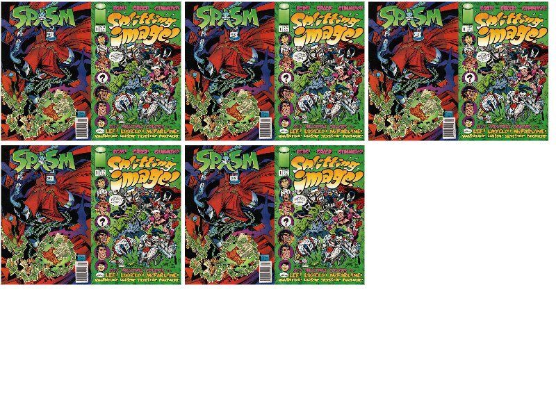 Splitting Image #1 Newsstand Cover McFarlane Back (1993) Image - 5 Comics