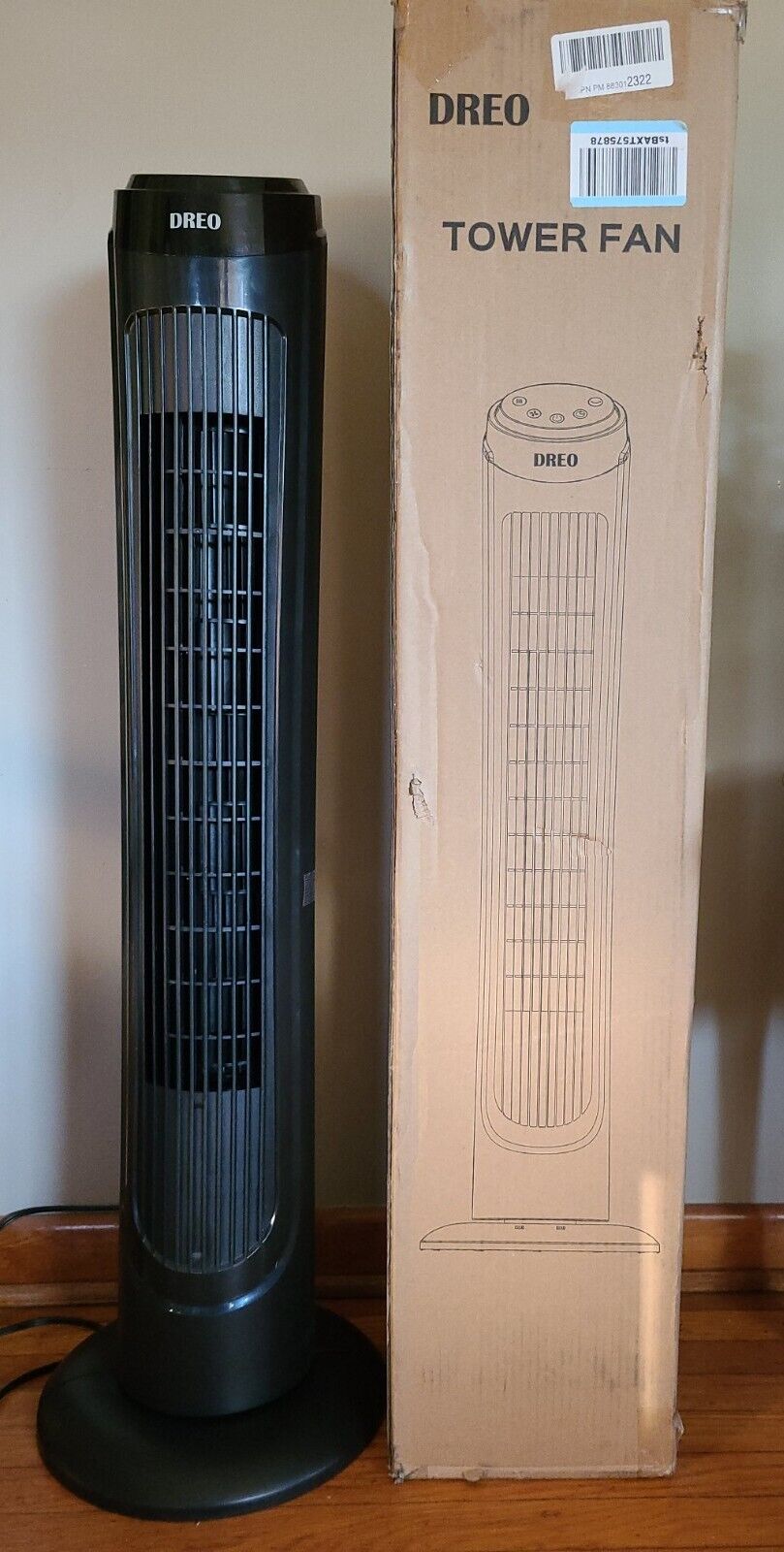 Tower Fan Dreo DR-HTF003  90° Oscillating Fan Quiet Cooling 12 Modes  #BU6437