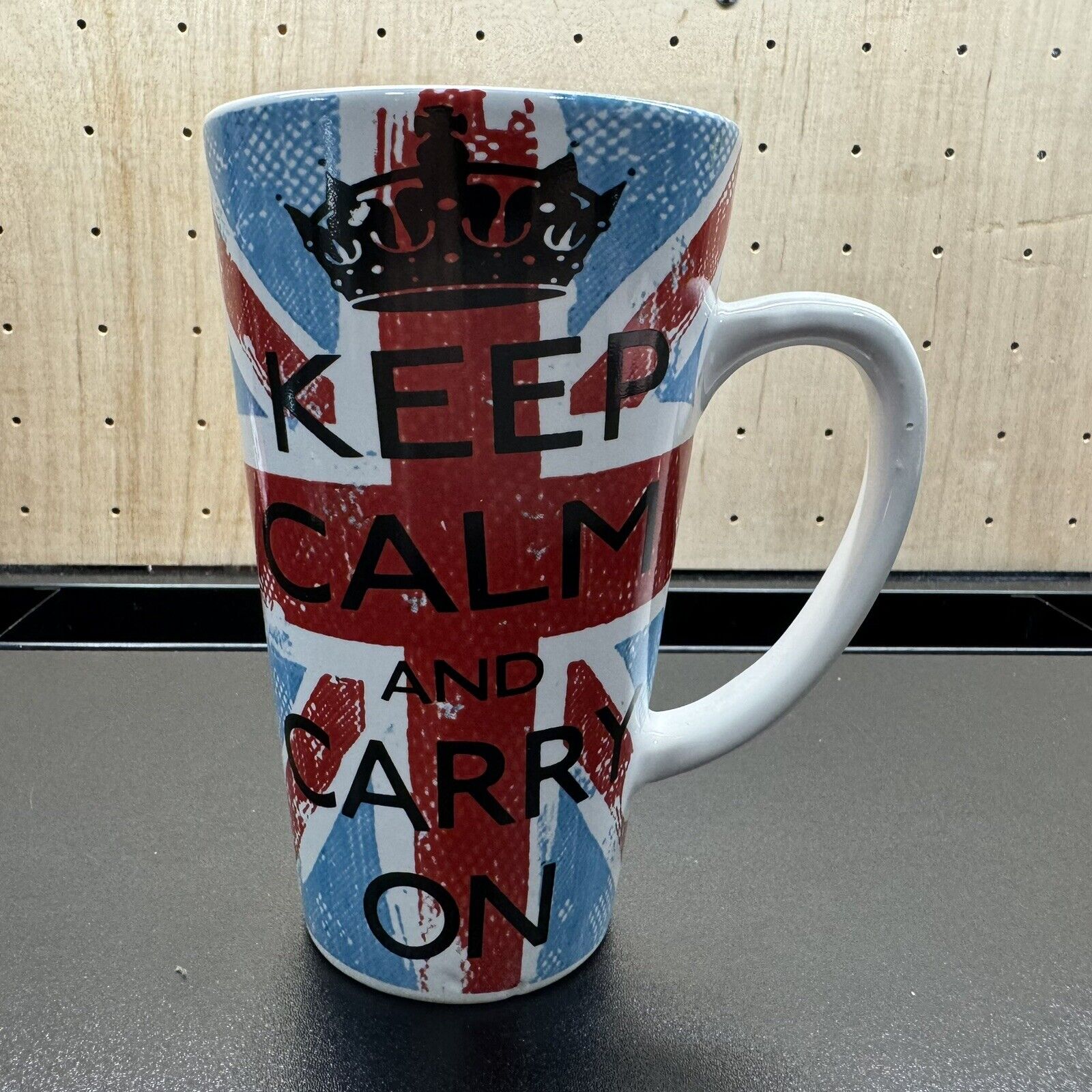 Keep Calm And Carry On Brutus Mug 6 in Tall Stoneware Coffee Cocoa Louise Carey