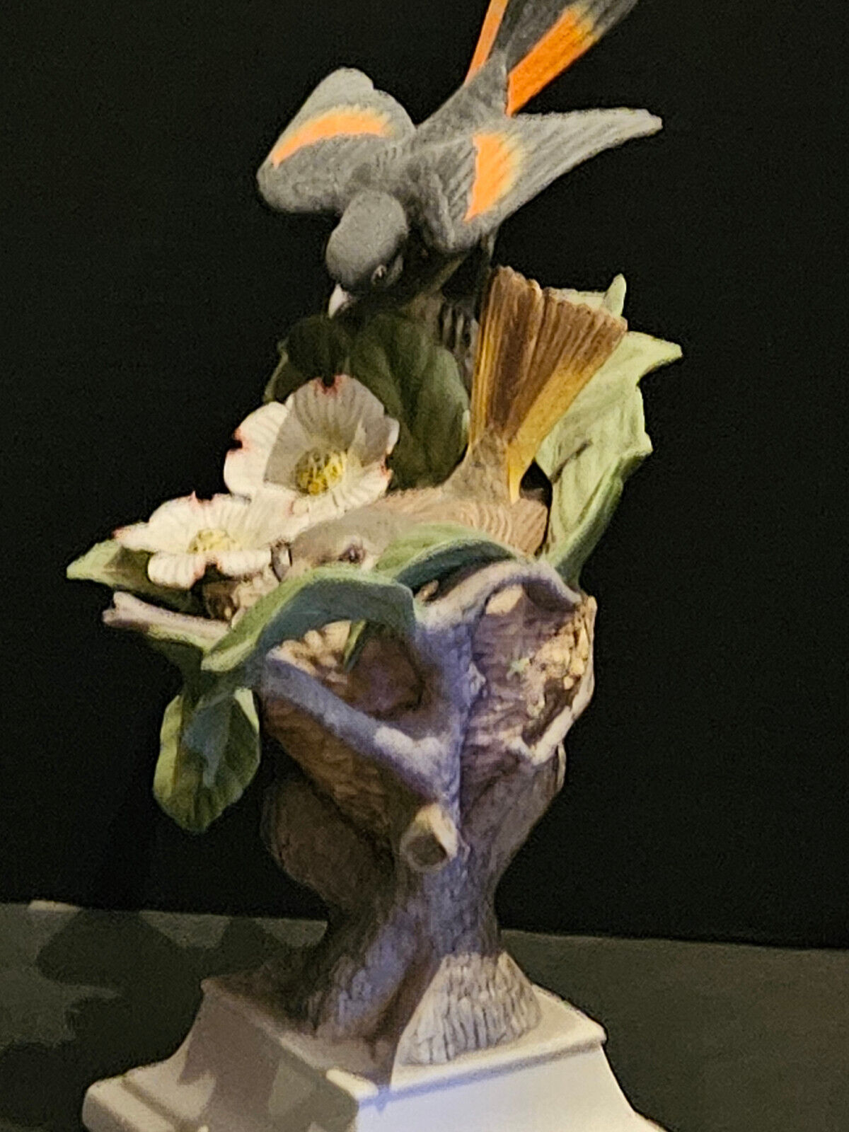 Boehm Porcelain BIRD / FLOWER Sculpture *American Redstars *LIMITED EDITION*