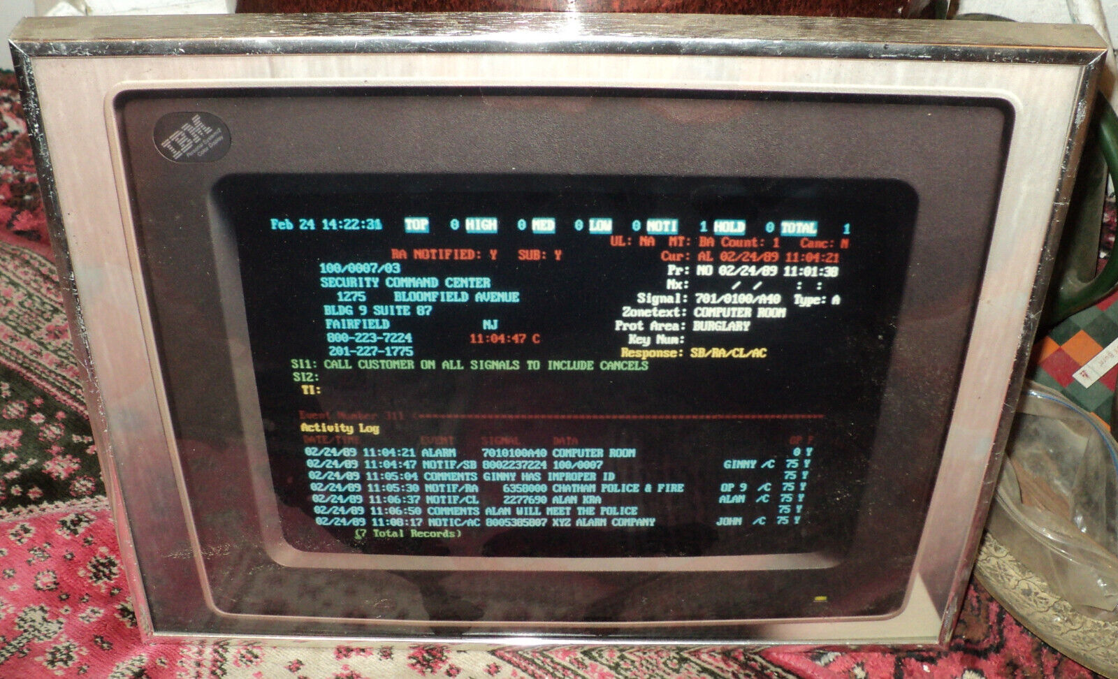 Original Vintage IBM PC Computer Poster Systems Color Display Framed Picture #2