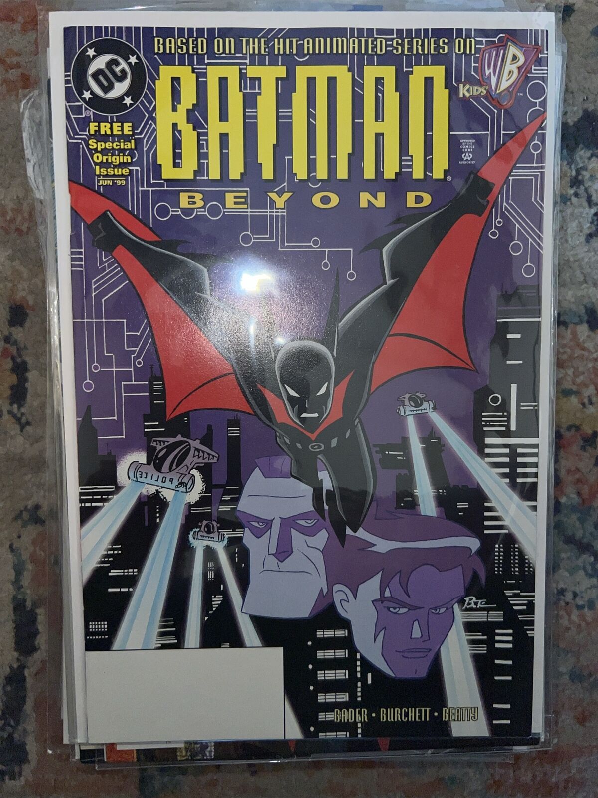 Batman Beyond 1 VARIANT 1st Terry McGinnis Blank UPC comic DC 1999 Bruce Timm