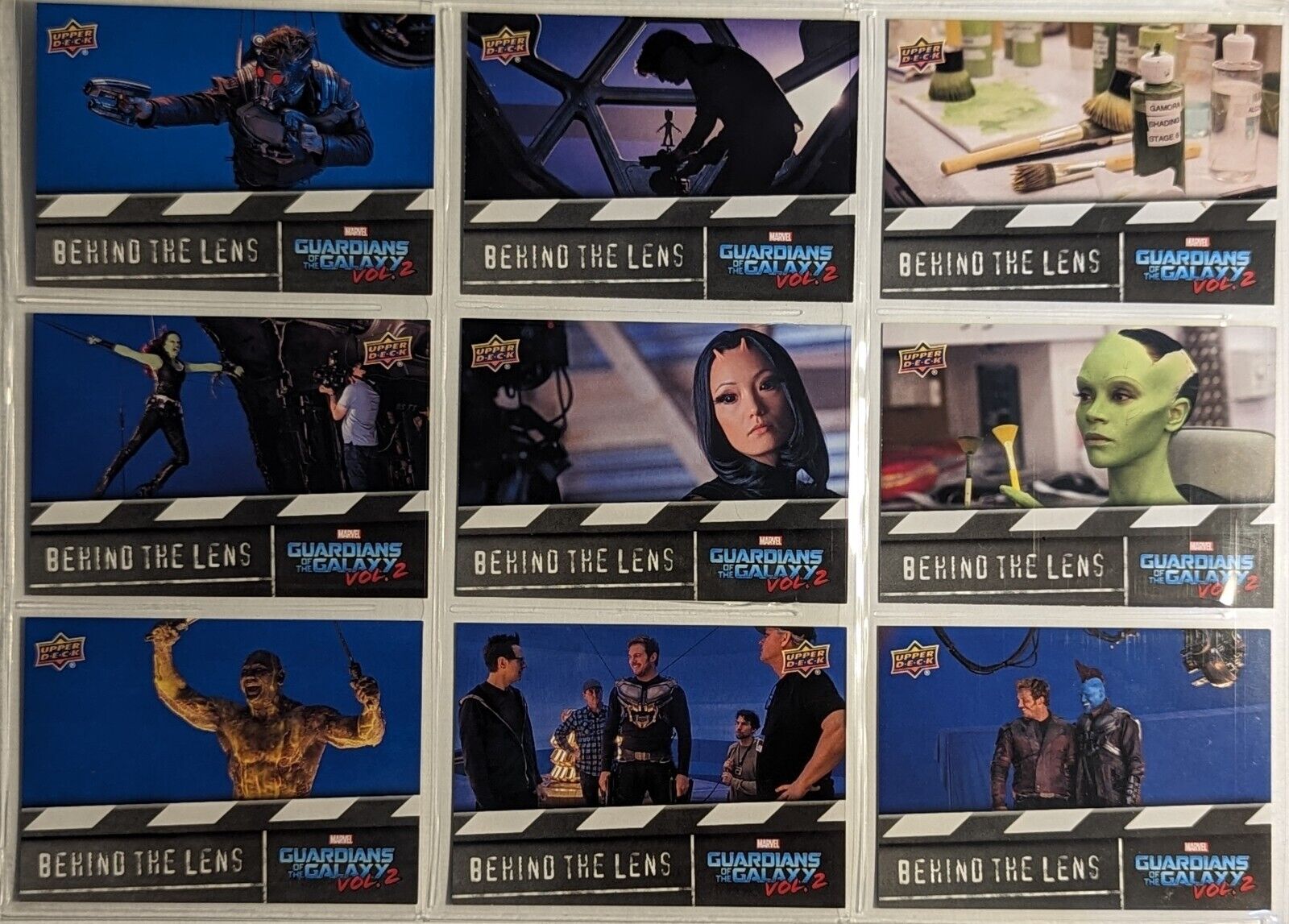 2017 Upper Deck Guardians Of The Galaxy Vol 2 Behind The Scenes 15 Card Set