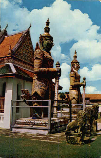 Thailand Thonburi Wat Aroon Chrome Postcard Vintage Post Card