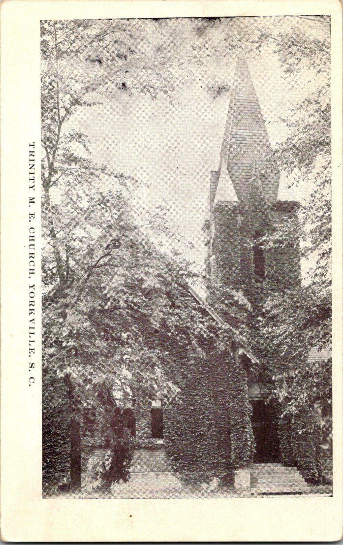 1909. TRINITY M.E. CHURCH, YORKVILLE, SC POSTCARD EP5