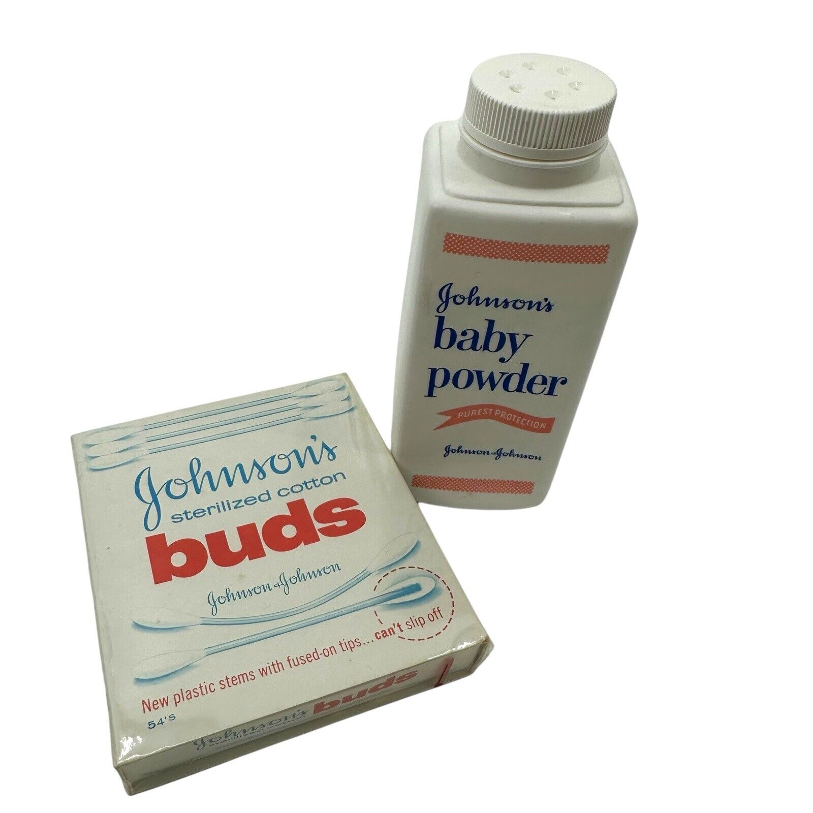 Vintage J&J Johnson's Baby Powder 4oz & Baby Ear Buds Original Movie Prop