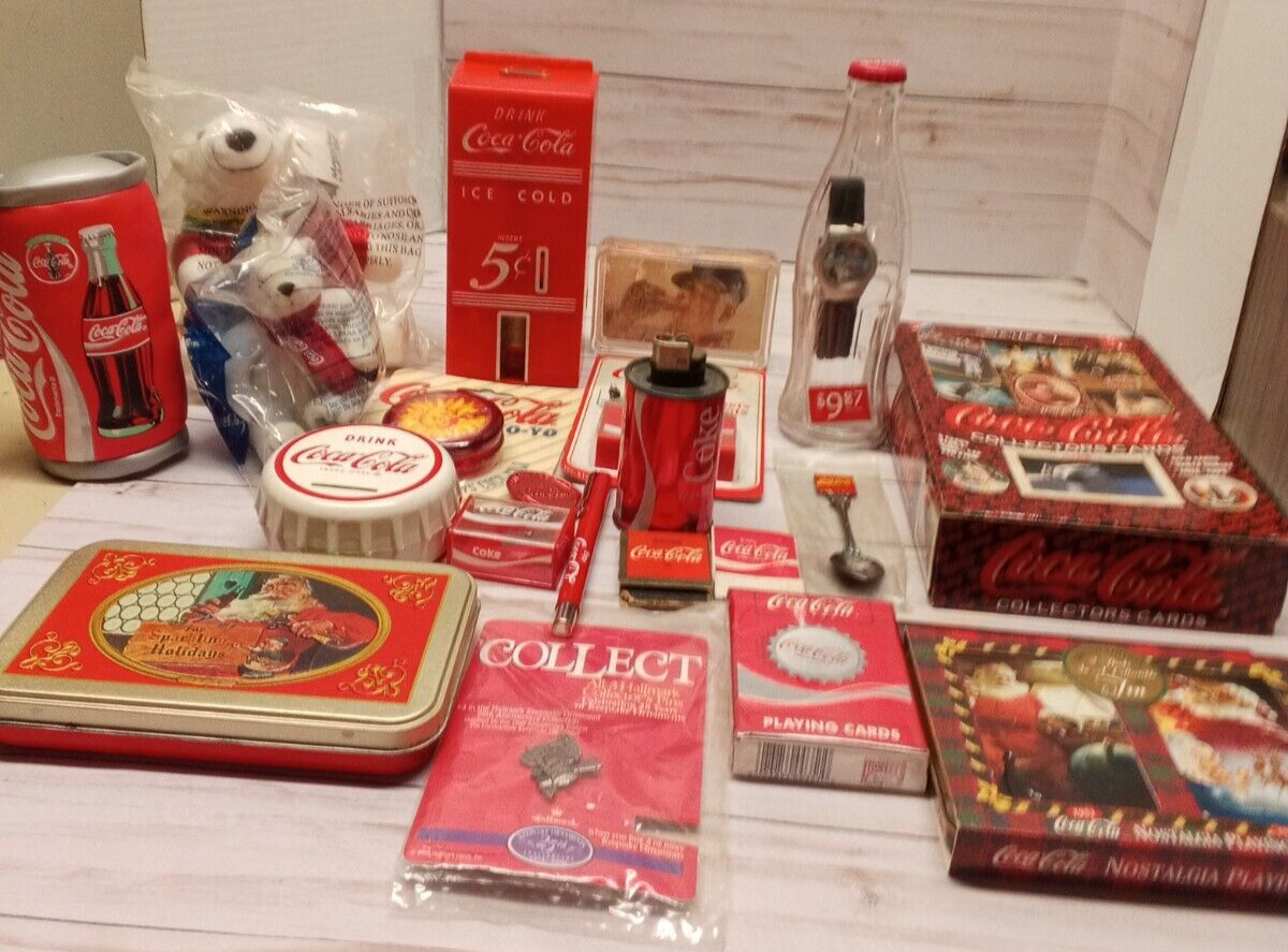 Vintage Various Coca Cola Collectable Lot Some New Some Used