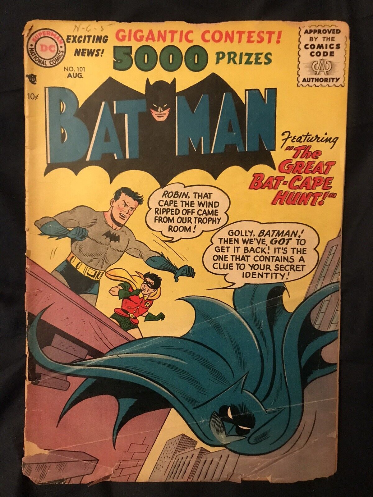 BATMAN #101 (1956) Clark Kent Appearance, Low-Grade Reader But Complete￼