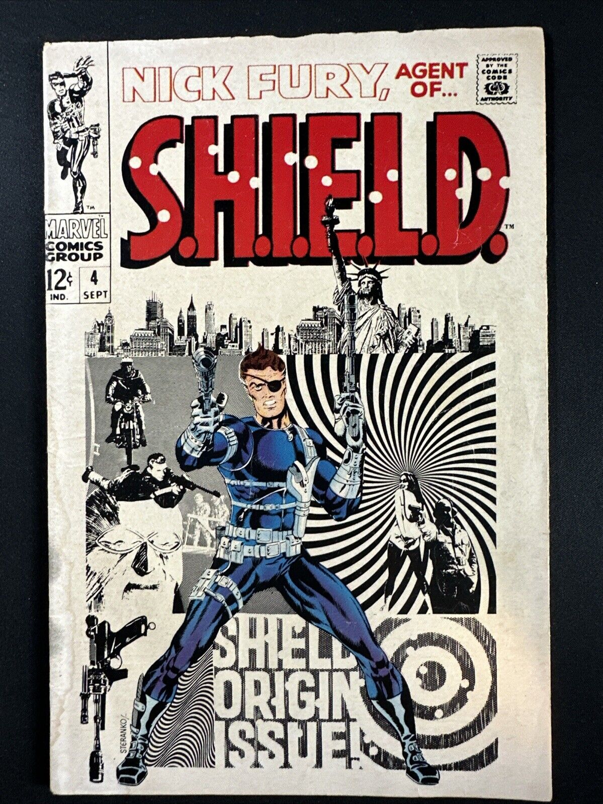 Nick Fury Agent of Shield #4 1968 Marvel Comics Steranko Silver Age Good *A4