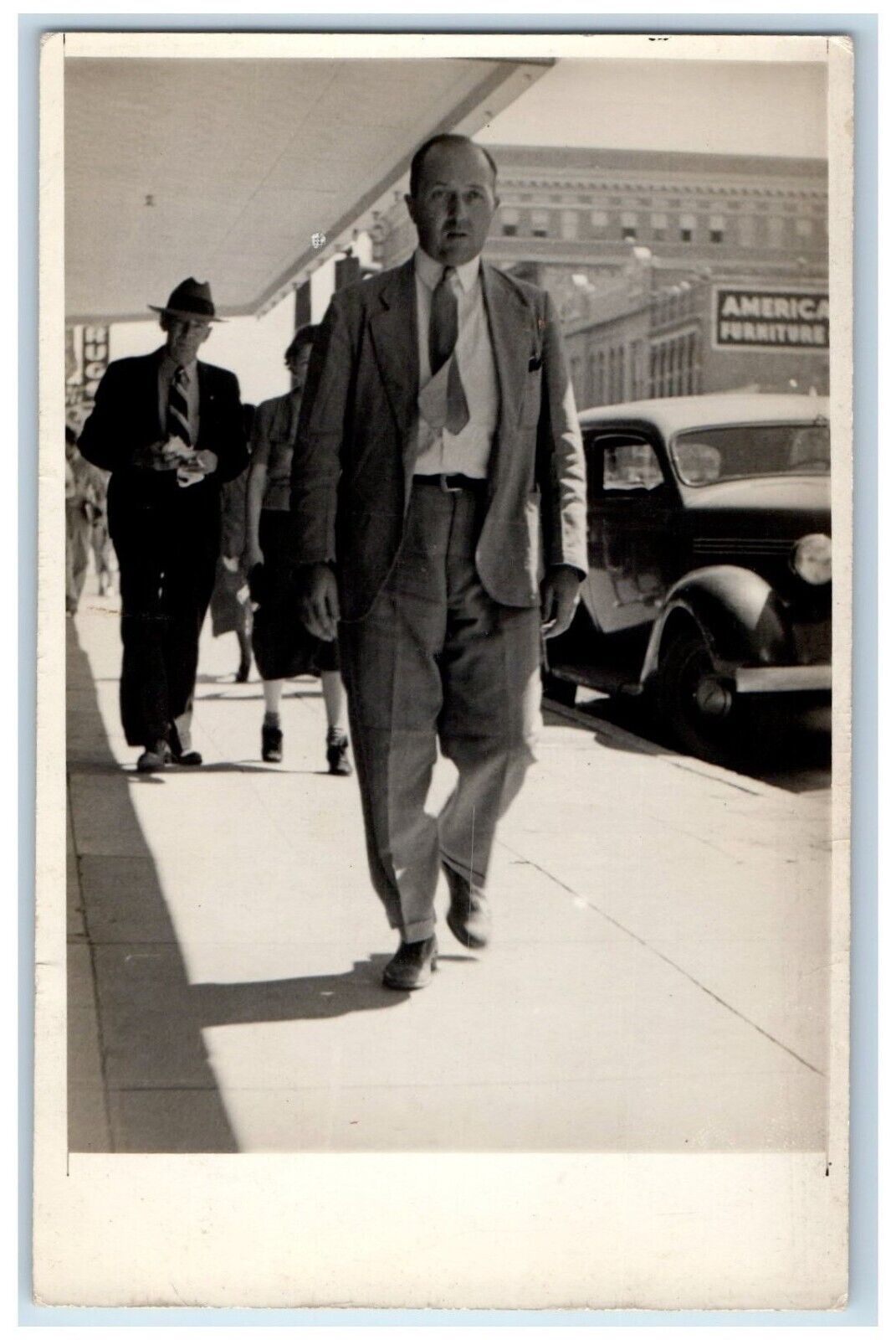 c1940s Man Furniture Drug Store Business Albuquerque NM RPPC Photo Postcard