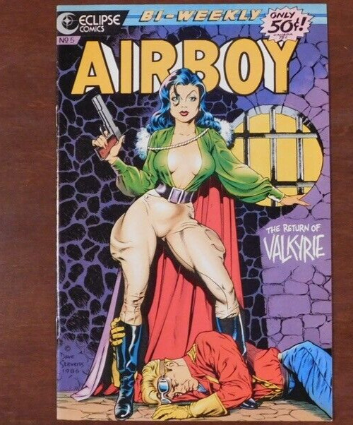 Airboy #5 NM pages 1986 Eclipse Comics Dave Stevens Valkyrie cover NM