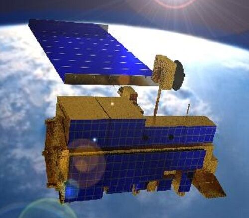 EOS AM-1 Terra Climate Research Satellite Wood Model Replica Big 