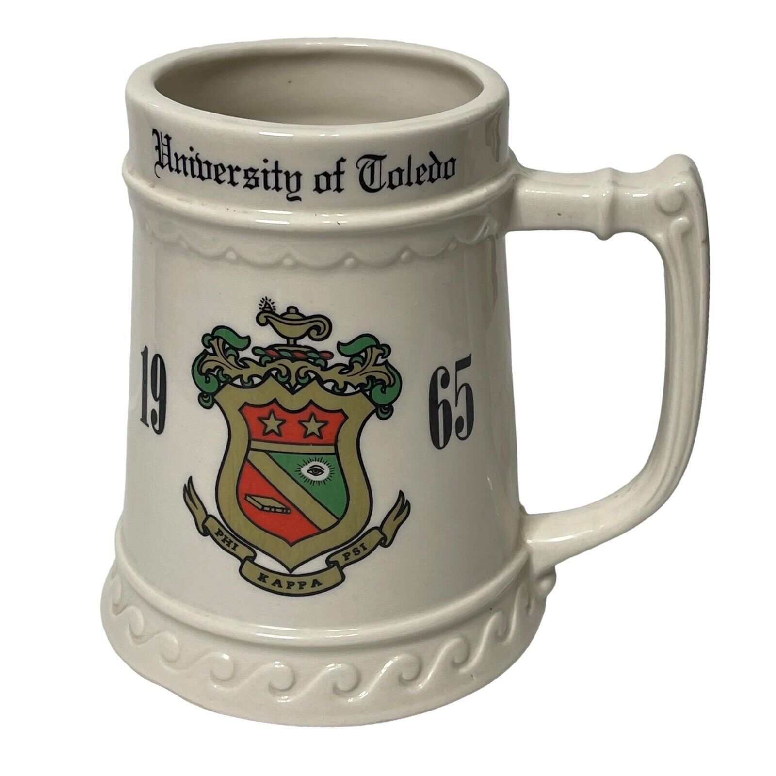 1965 Vintage Heavy University Of Toledo PHI KAPPA PSI Beer Stein Mug Fraternity