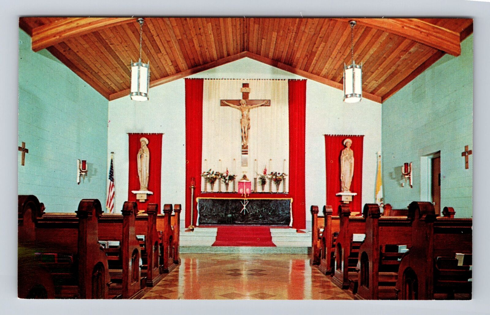 Newark OH-Ohio, Chapel, St. Peter & Paul Mission Seminary, Vintage Postcard
