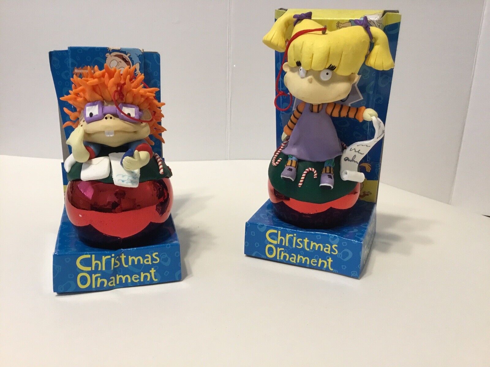 angela pickles and chuckie finster rug rats xmas tree ornaments 1998