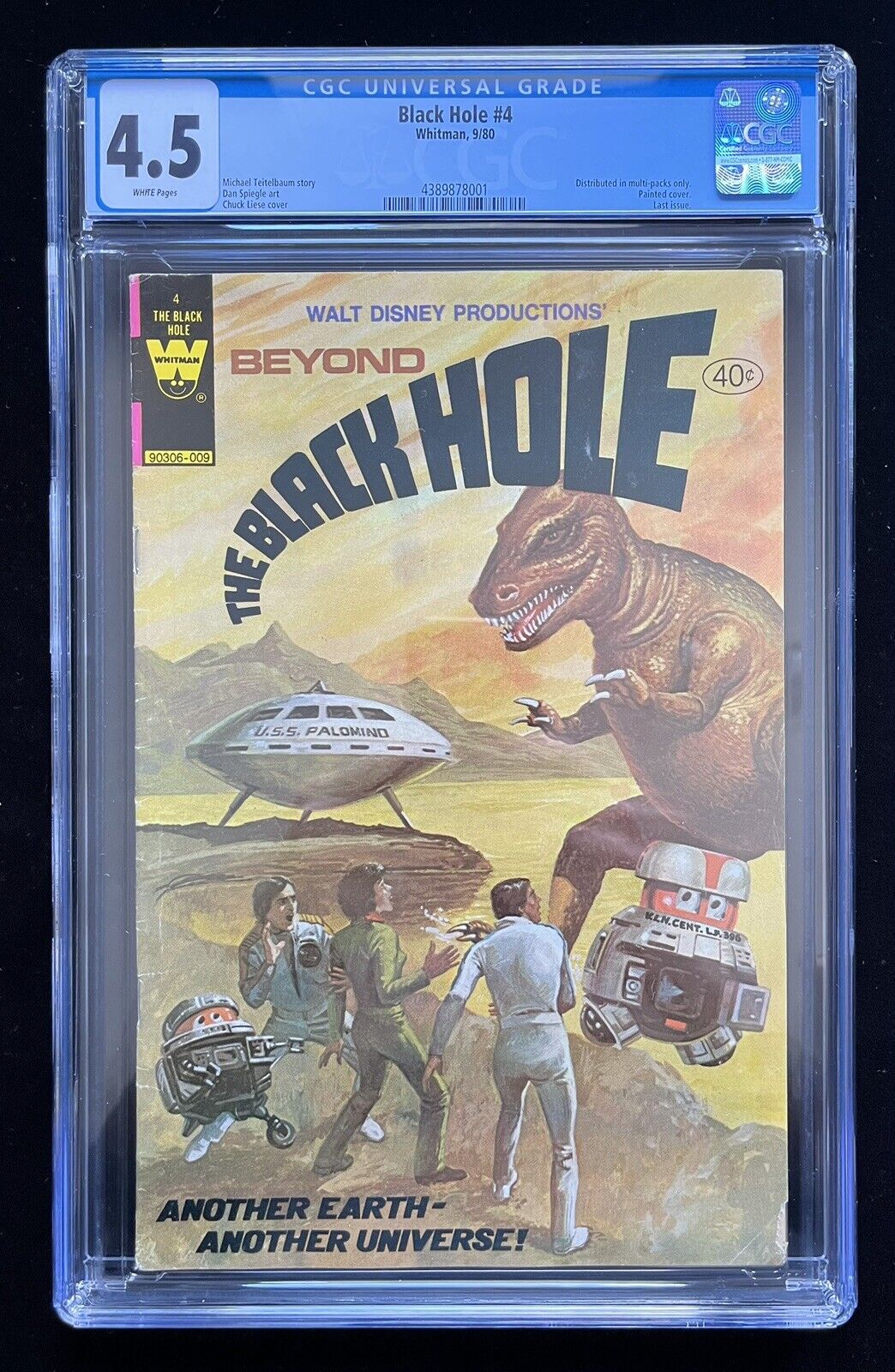 Black Hole #4 CGC 4.5 (1980) Scarce Whitman Only Sold In Pre-Packs WHITE pages