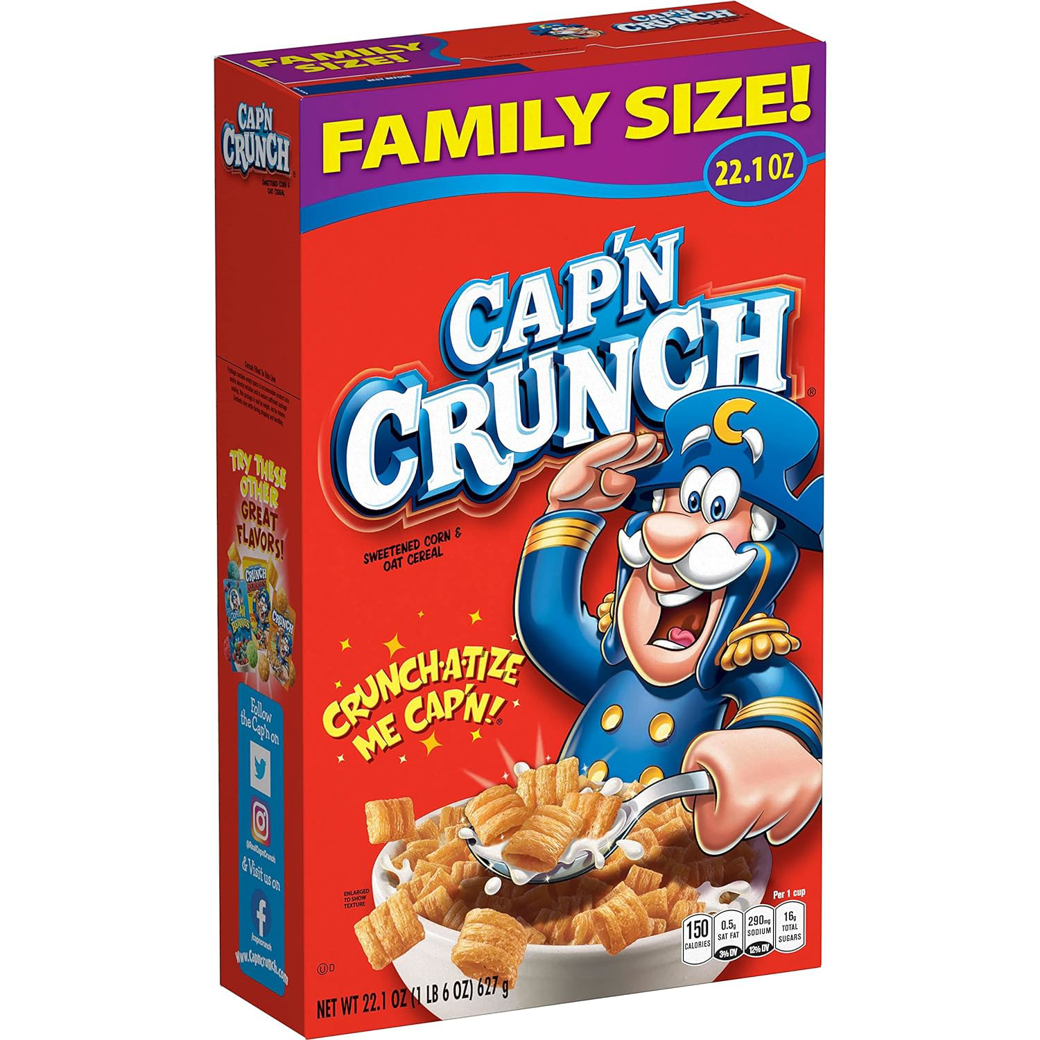 Cap\'n Crunch Cereal, Original, 22.1oz Box