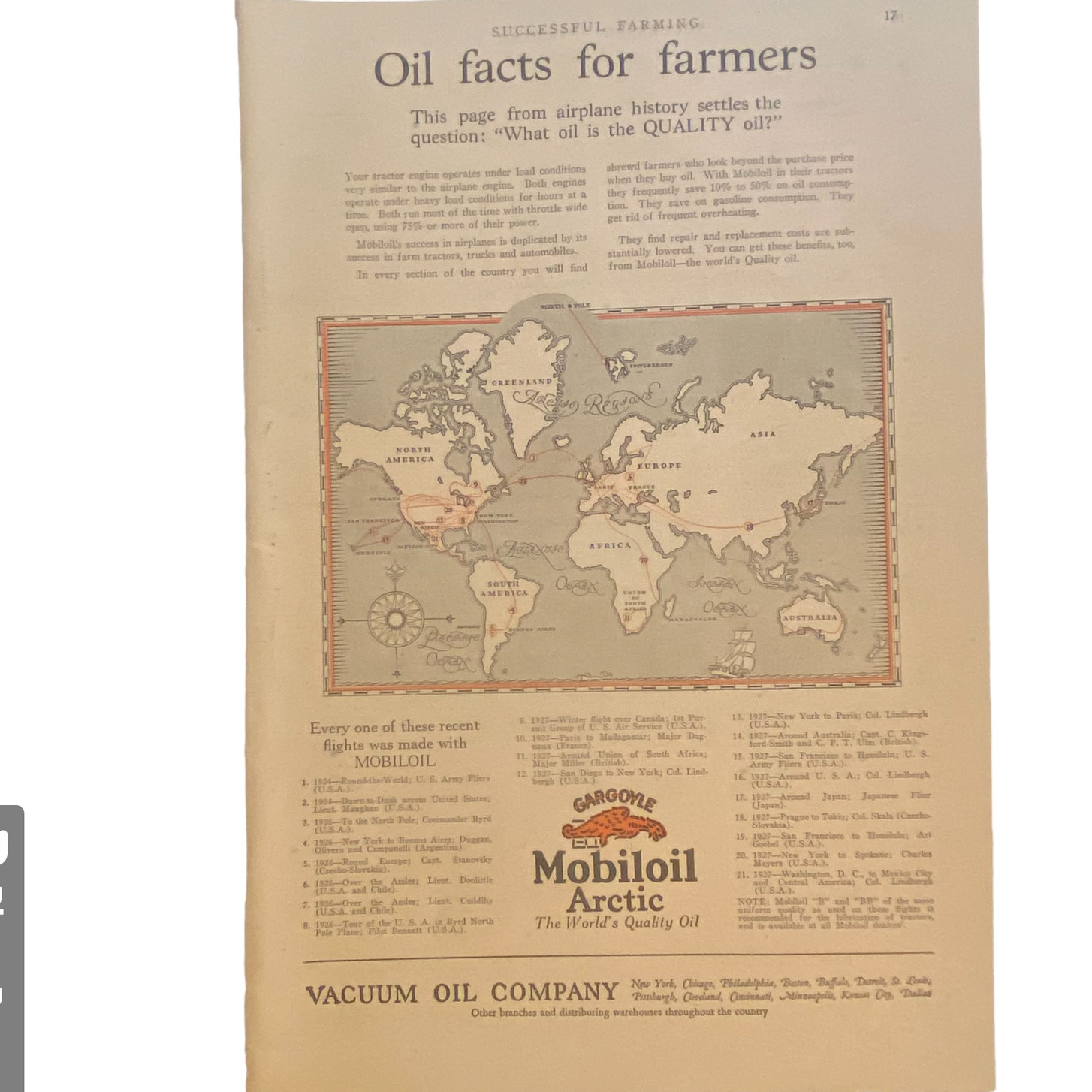 Mobiloil Gargoyle Arctic Motor Oil Print Advertisement March 1928 Frame Ready