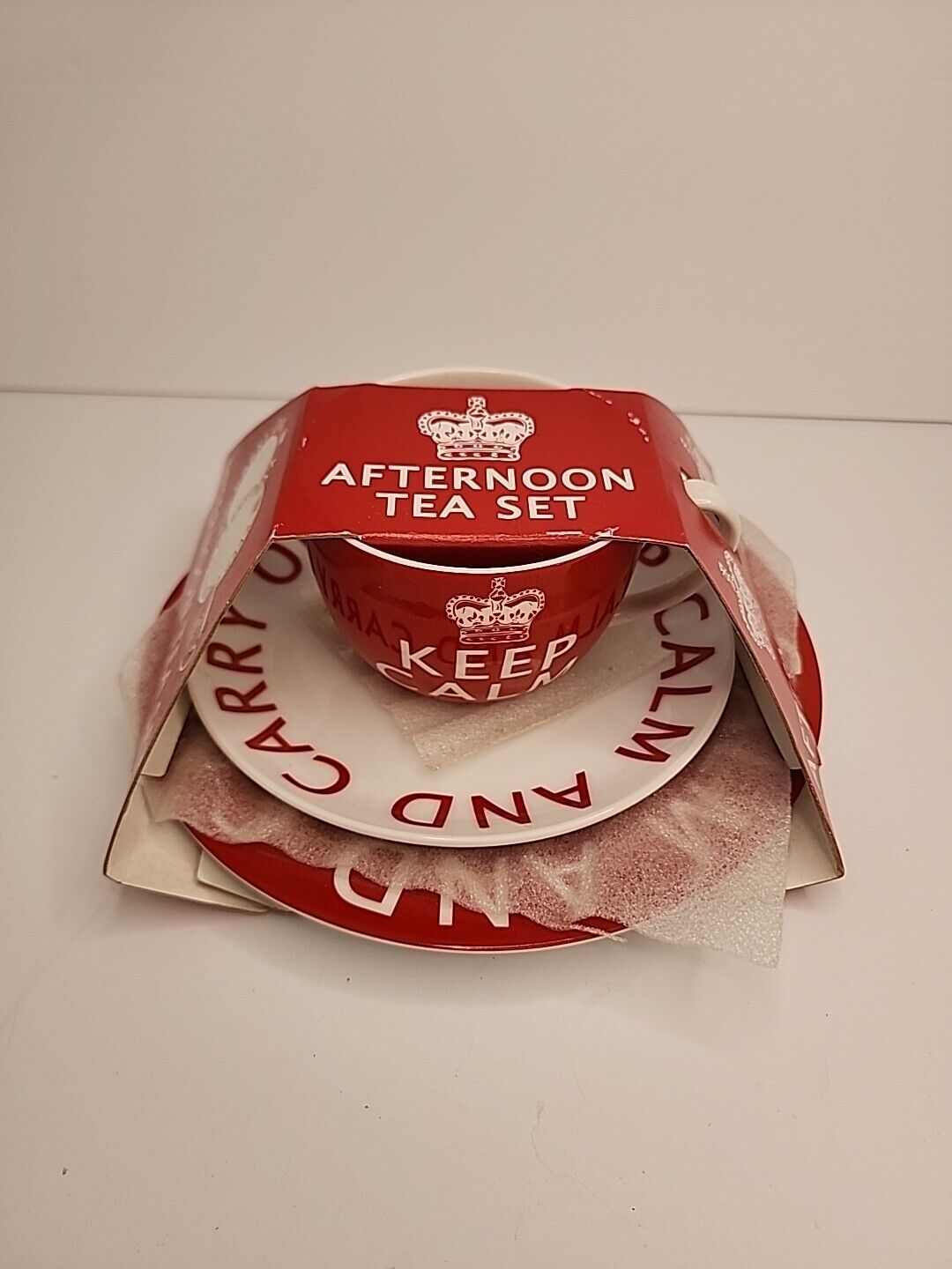 “Keep Calm And Carry On” Afternoon Tea Set by Creative Tops British Crown Cup