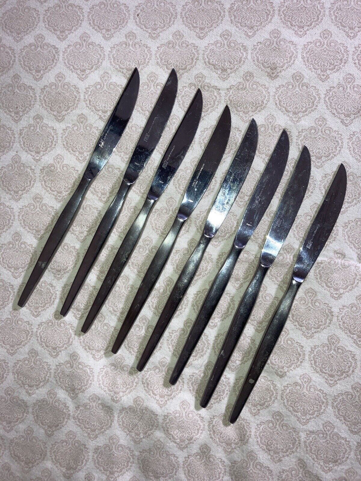 (8) MCM Ekco Eterna Japan Stainless Steel Knife Cutlery