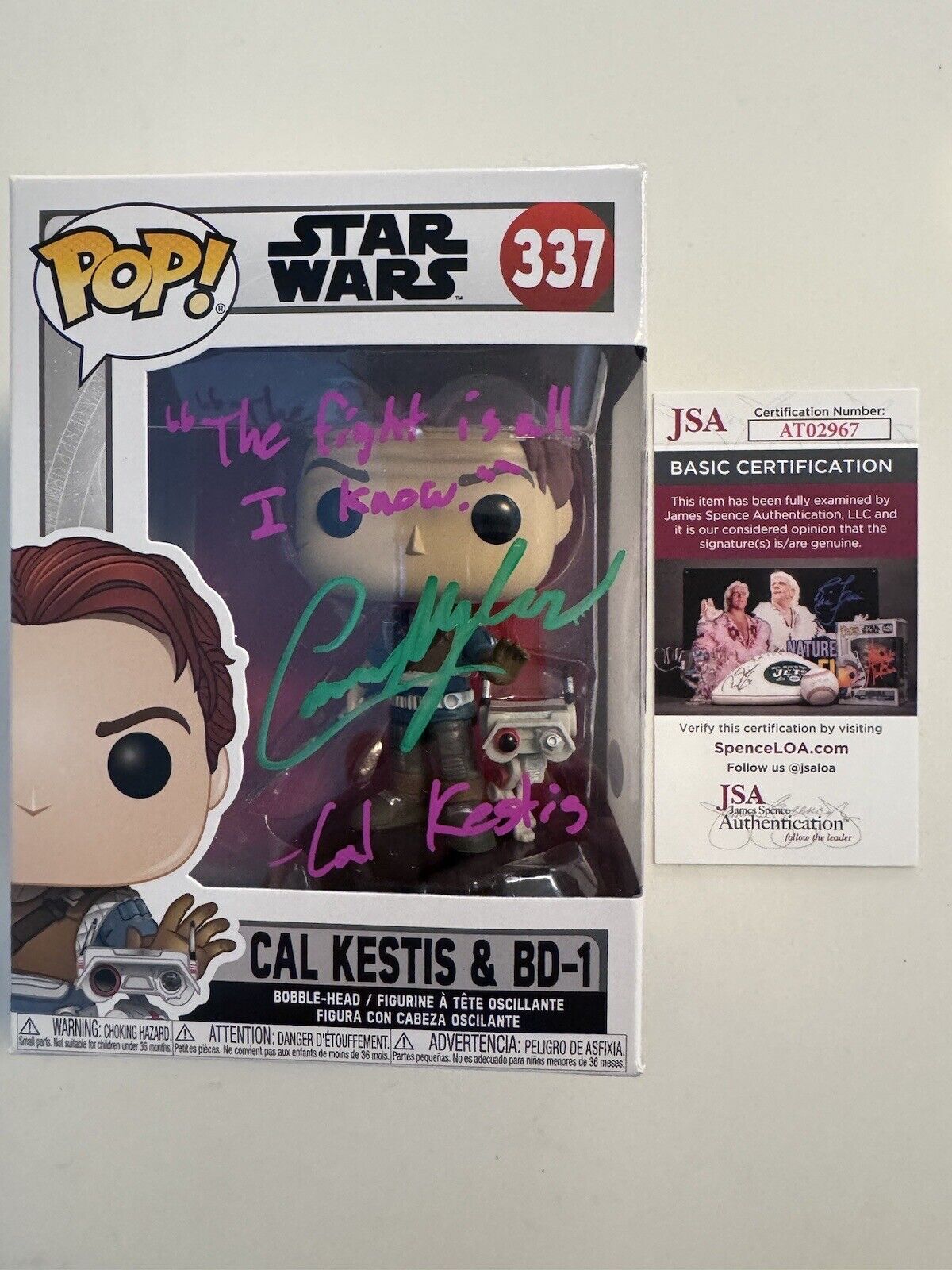 STAR WARS: Cal Kestis & BD-1 - Signed by Cameron Monaghan- MAKE ME AN OFFER