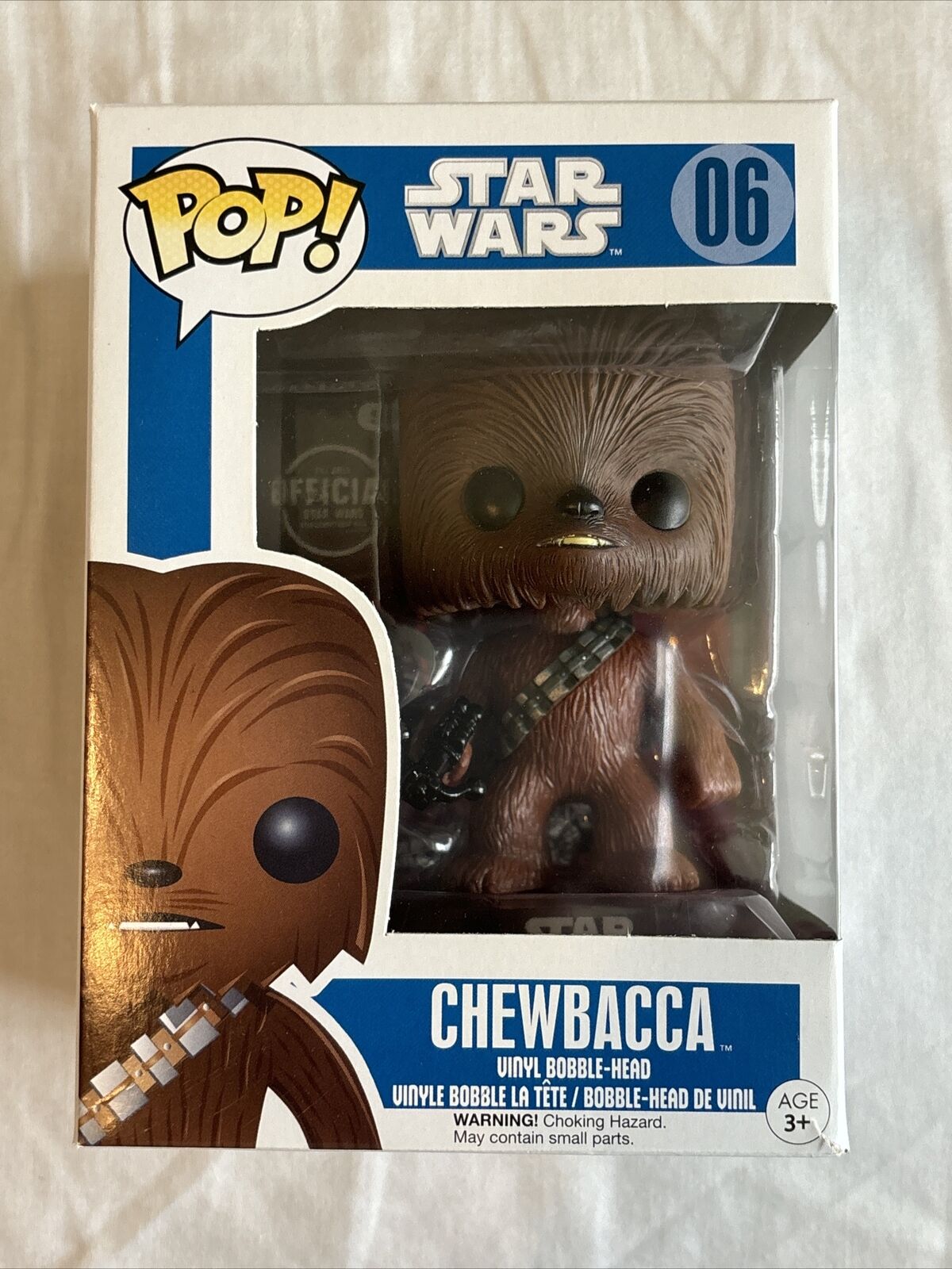 Funko Pop Star Wars Bobble Head Chewbacca # 06 Vinyl Retired Vaulted Blue Box