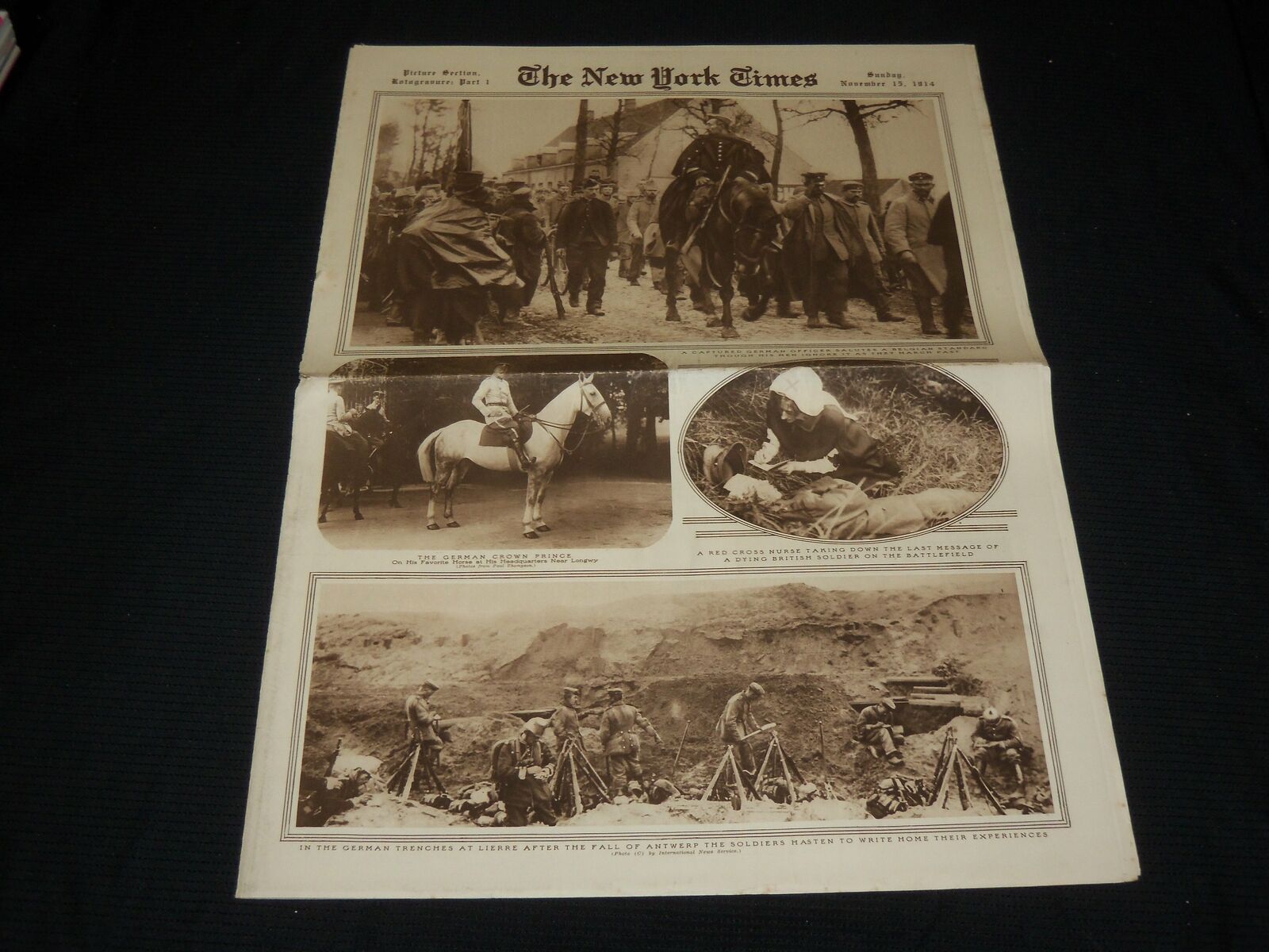 1914 NOVEMBER 15 NEW YORK TIMES PICTURE SECTION - ANTWERP - NP 5610