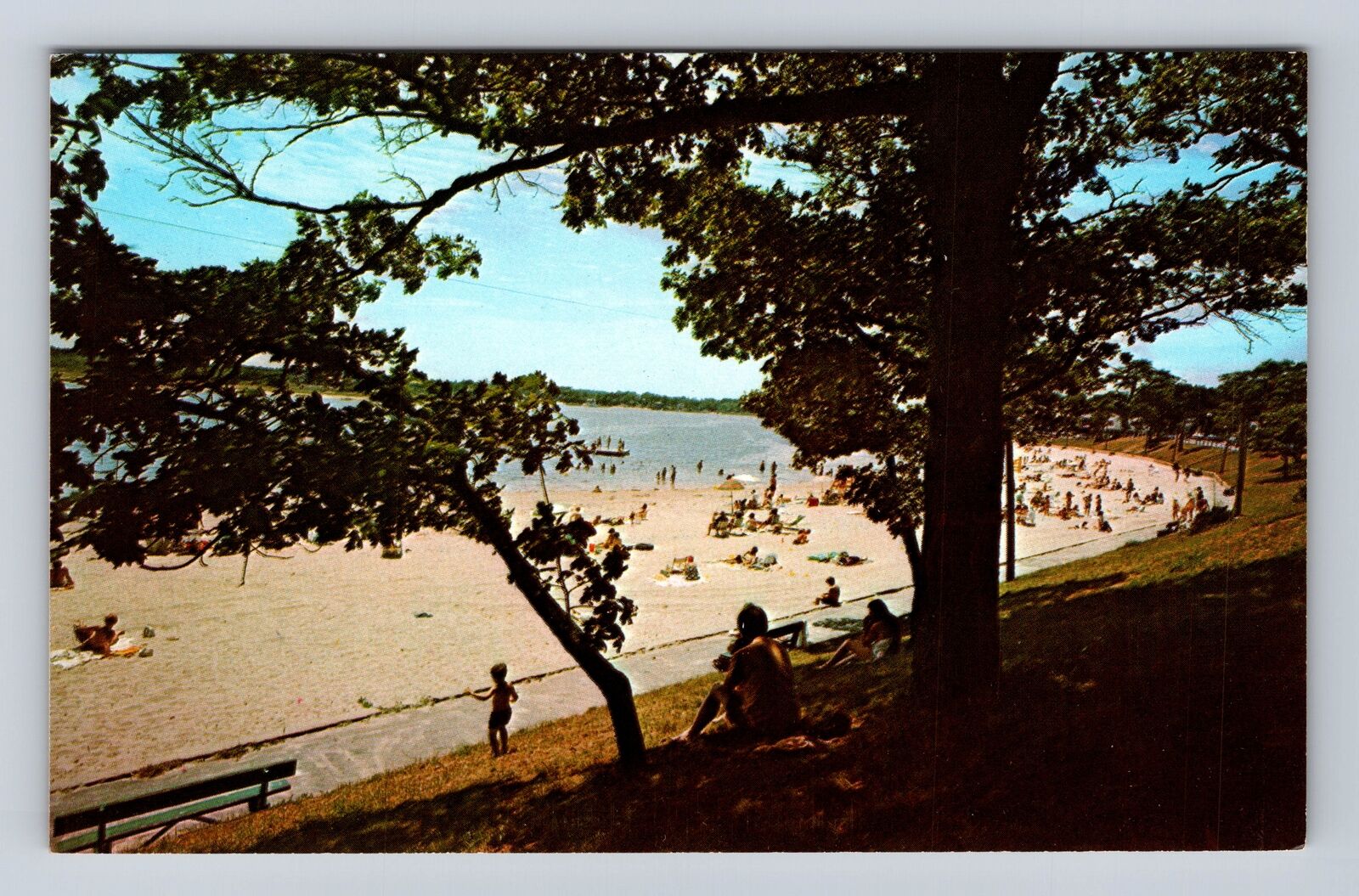 Onset MA-Massachusetts, Onset Beach, Antique Vintage Souvenir Postcard