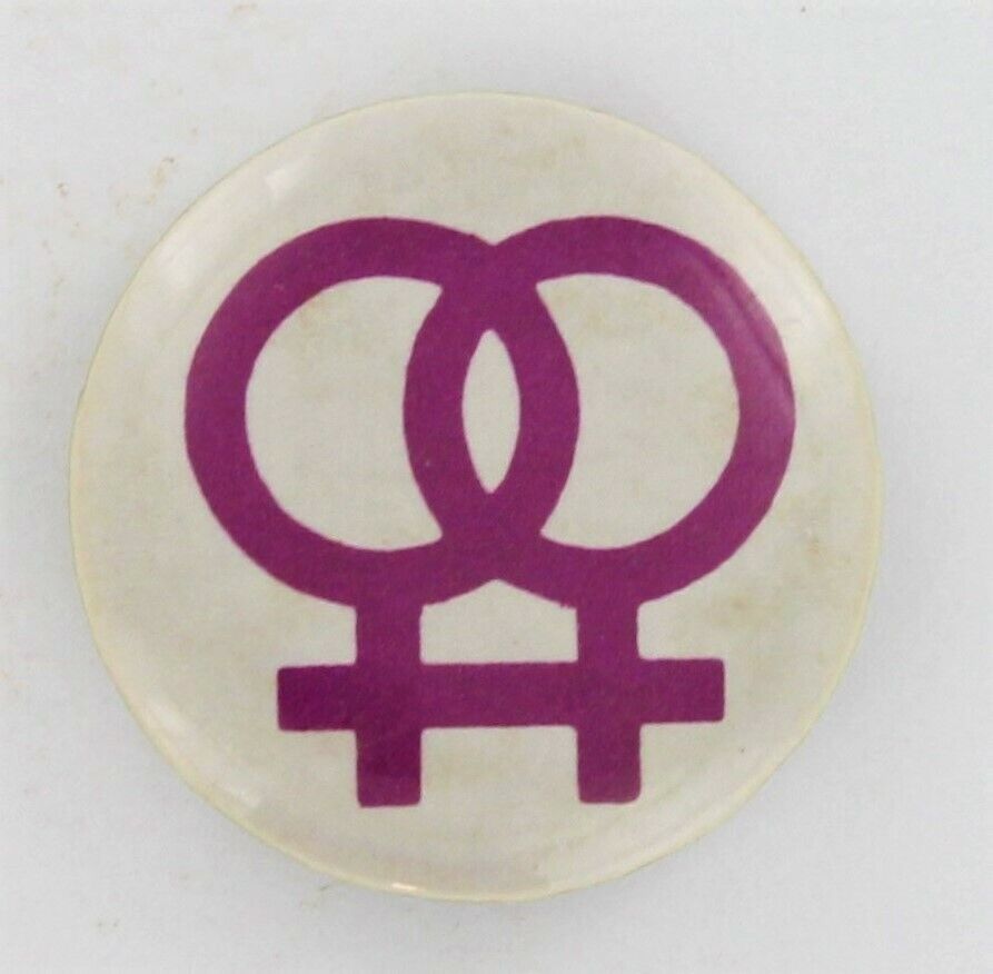 Original Gay Civil Rights Button 1970 Lesbian Women Female Radical Feminist P885