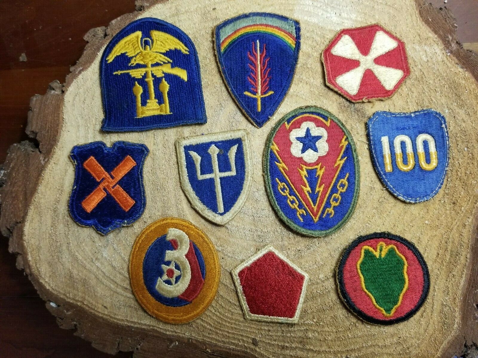 Lot Of 10 WW2 US Army SSI Cut Edge Military Patches for Sale ScienceAGogo