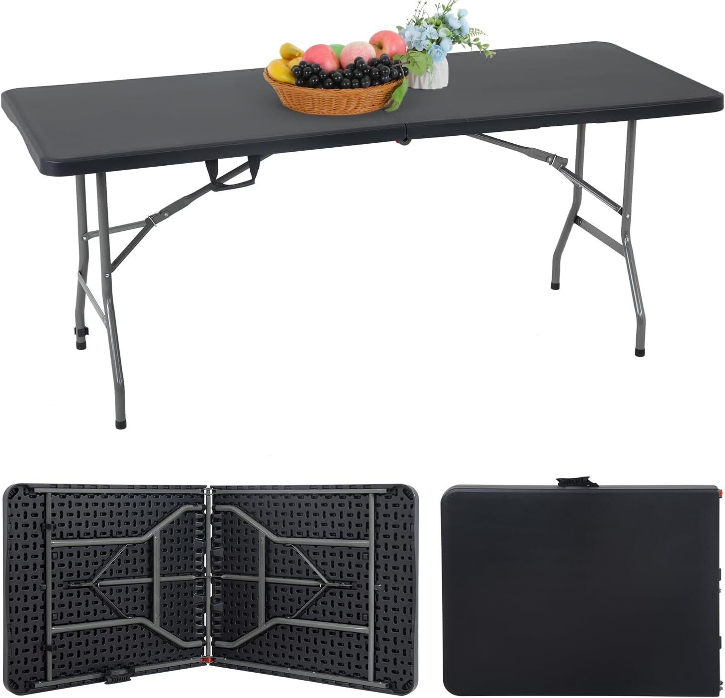 Folding Half Portable Foldable Table for Parties Backyard Events 