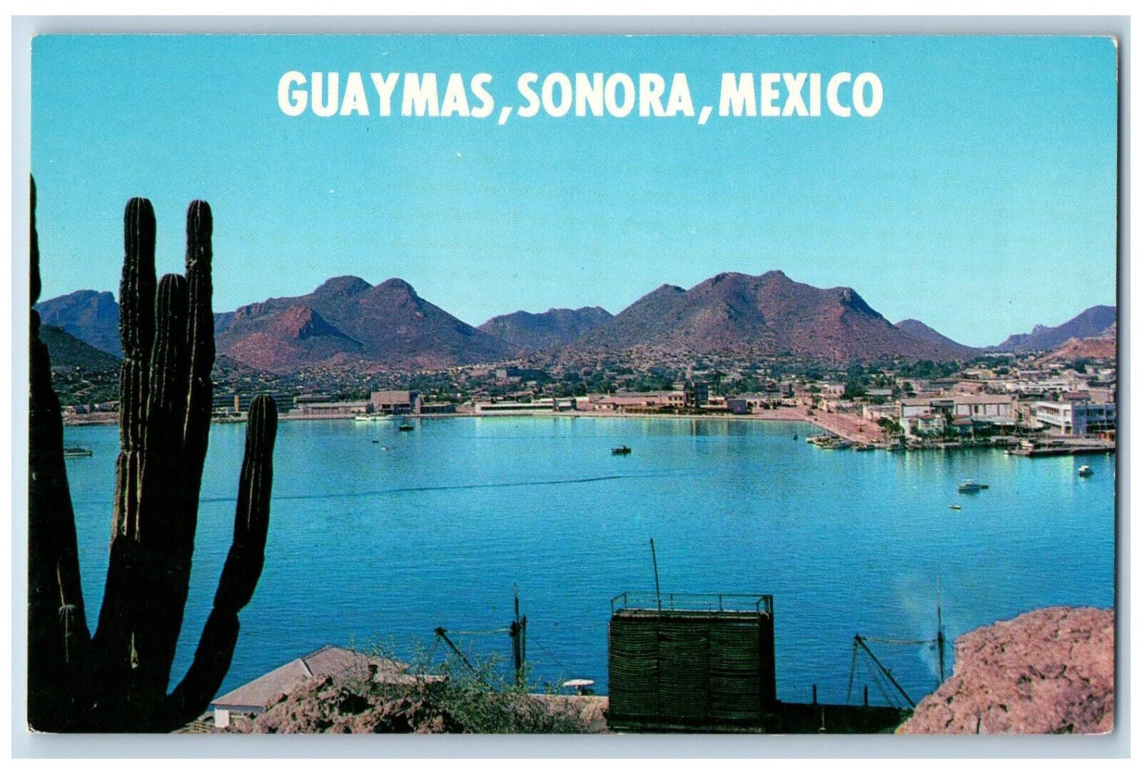 Guaymas Sonora Mexico Postcard Tropical Climate River Mountain c1950\'s