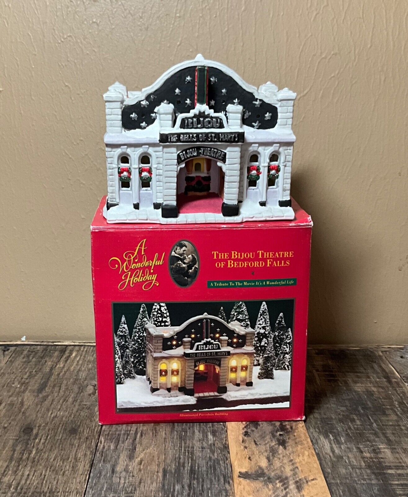 A Wonderful Life Holiday Christmas Village The Bijou Theater Of Bedford Falls