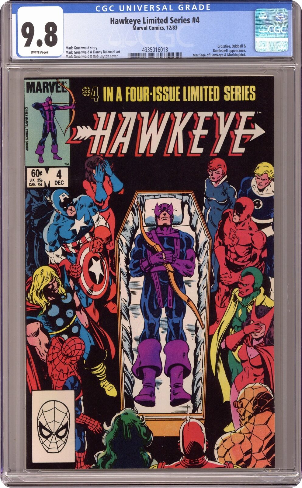 Hawkeye #4 CGC 9.8 1983 4335016013