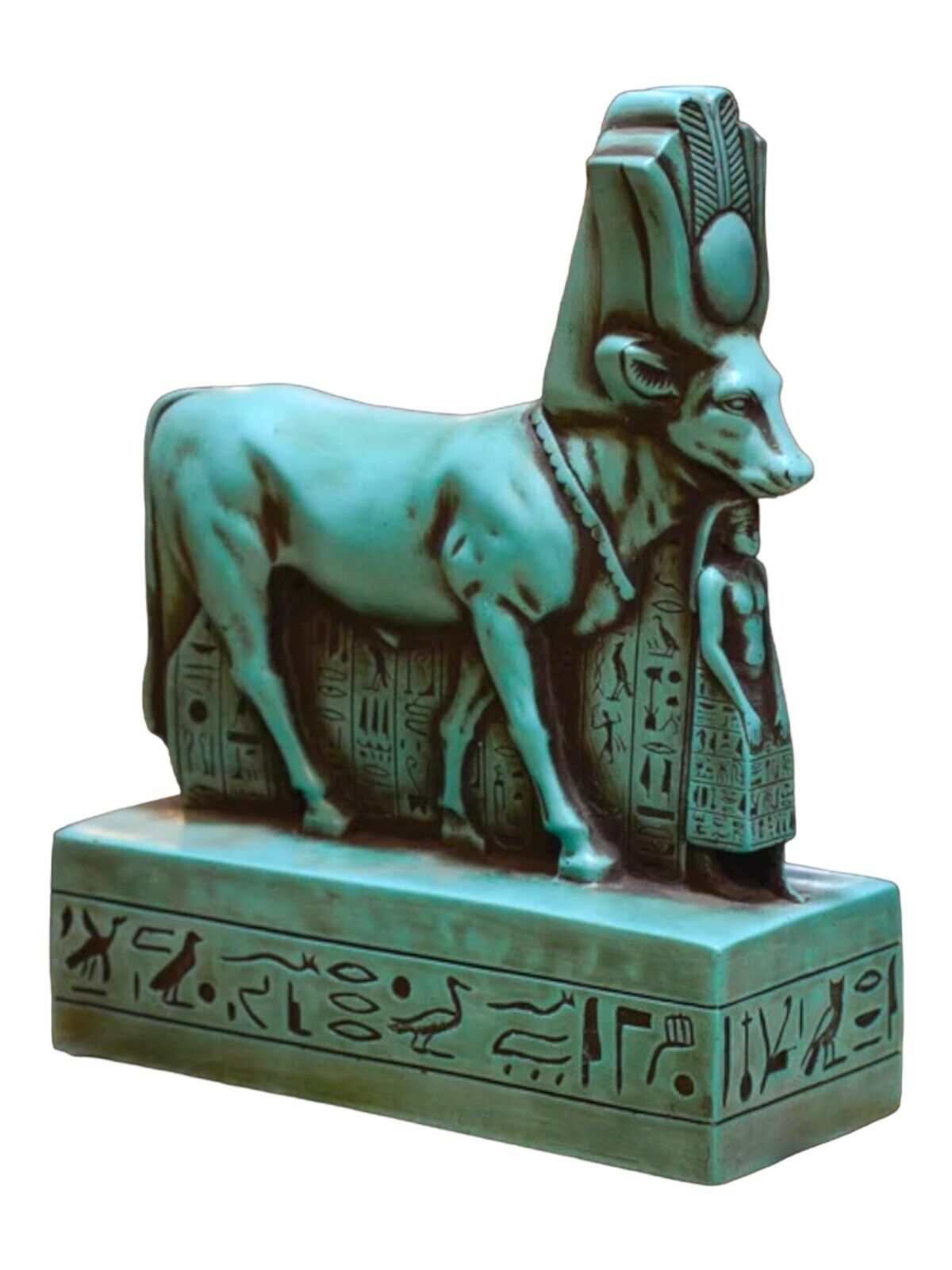 UNIQUE ANTIQUE ANCIENT EGYPTIAN Goddess Hathor Protect Psammitic Hieroglyphic