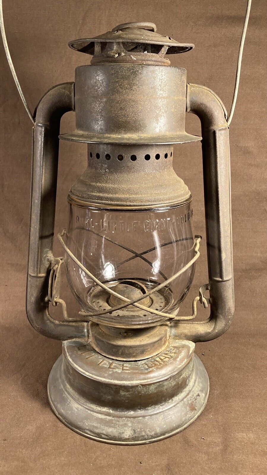 Very Rare Buhl #875 Little Giant Oil Lantern with Copper Fount Detroit.