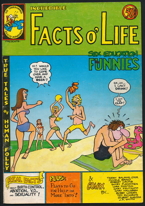 Facts o' Life Sex Ed Funnies 1972 Underground Comic Crumb Shelton Fountain
