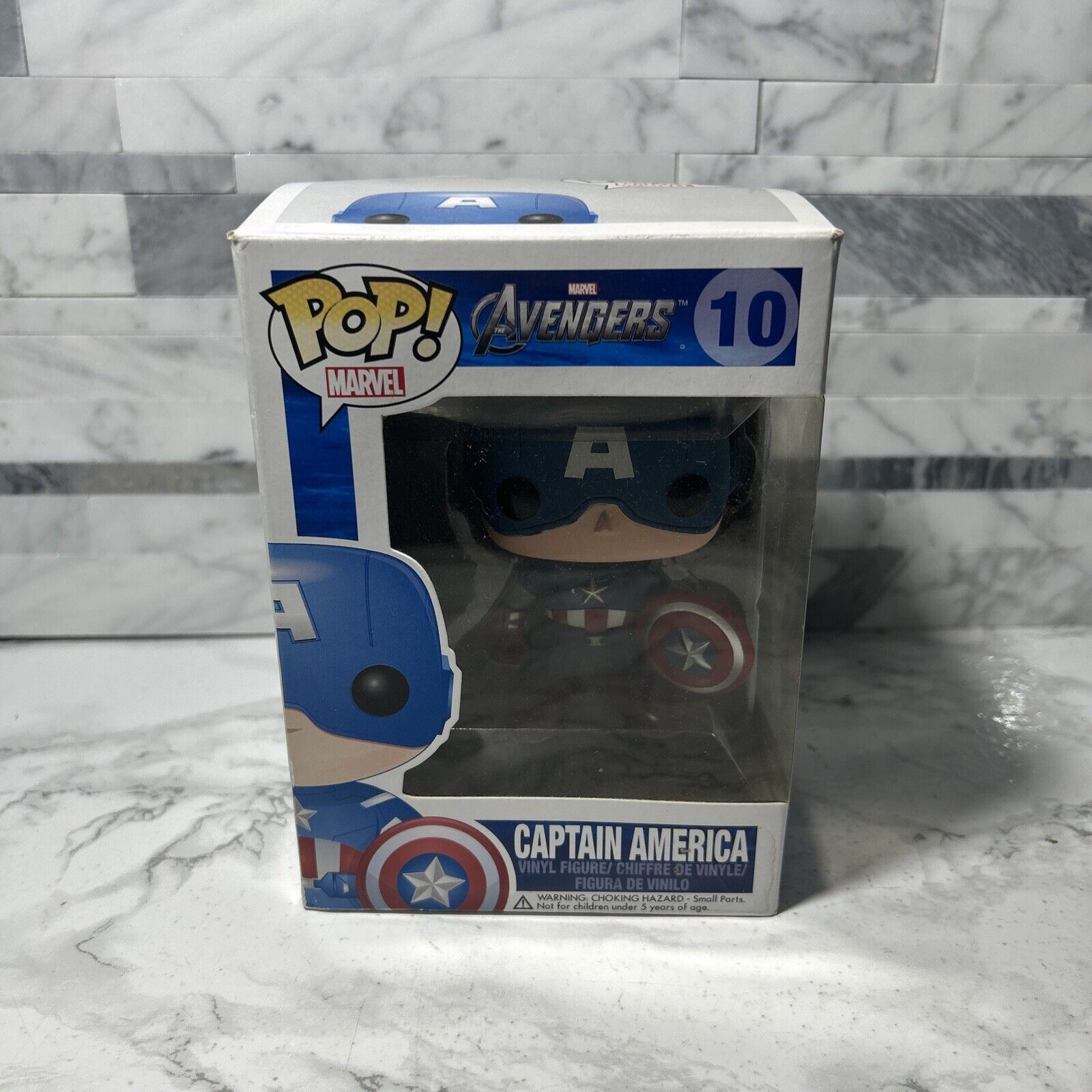 Funko Pop Captain America 10 The Avengers Marvel (Vaulted) See Pictures For Cond