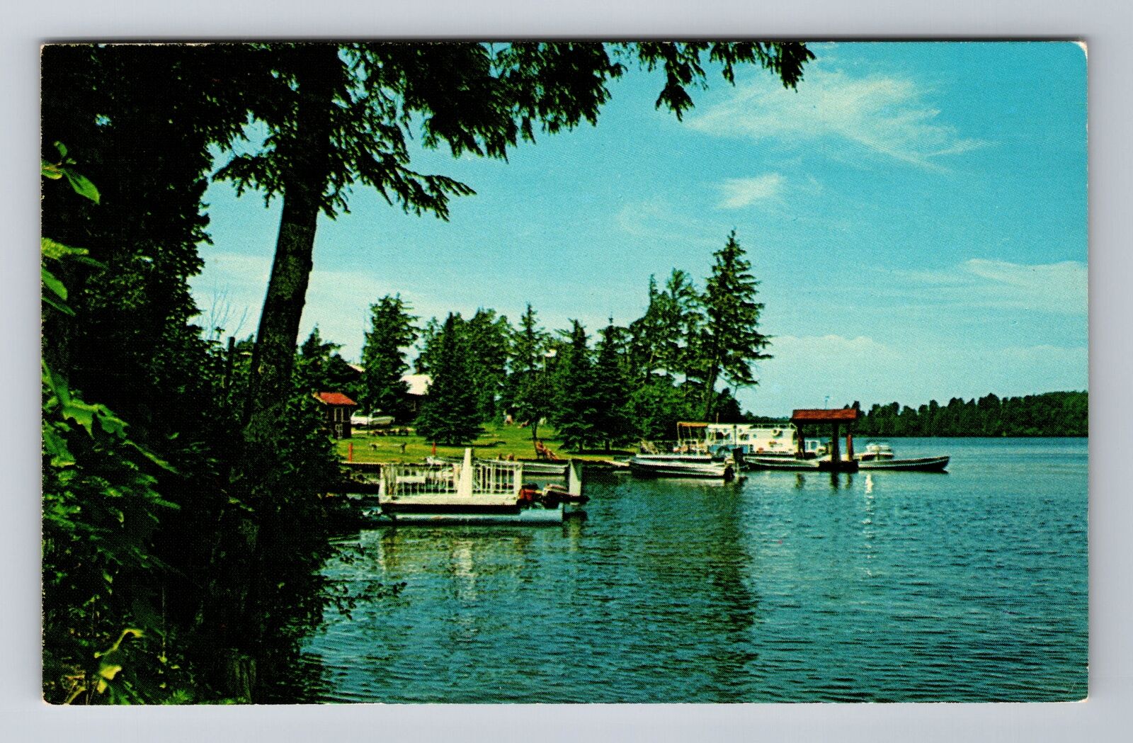 Watersmeet MI-Michigan, Indian Head Resort, Antique, Vintage Souvenir Postcard