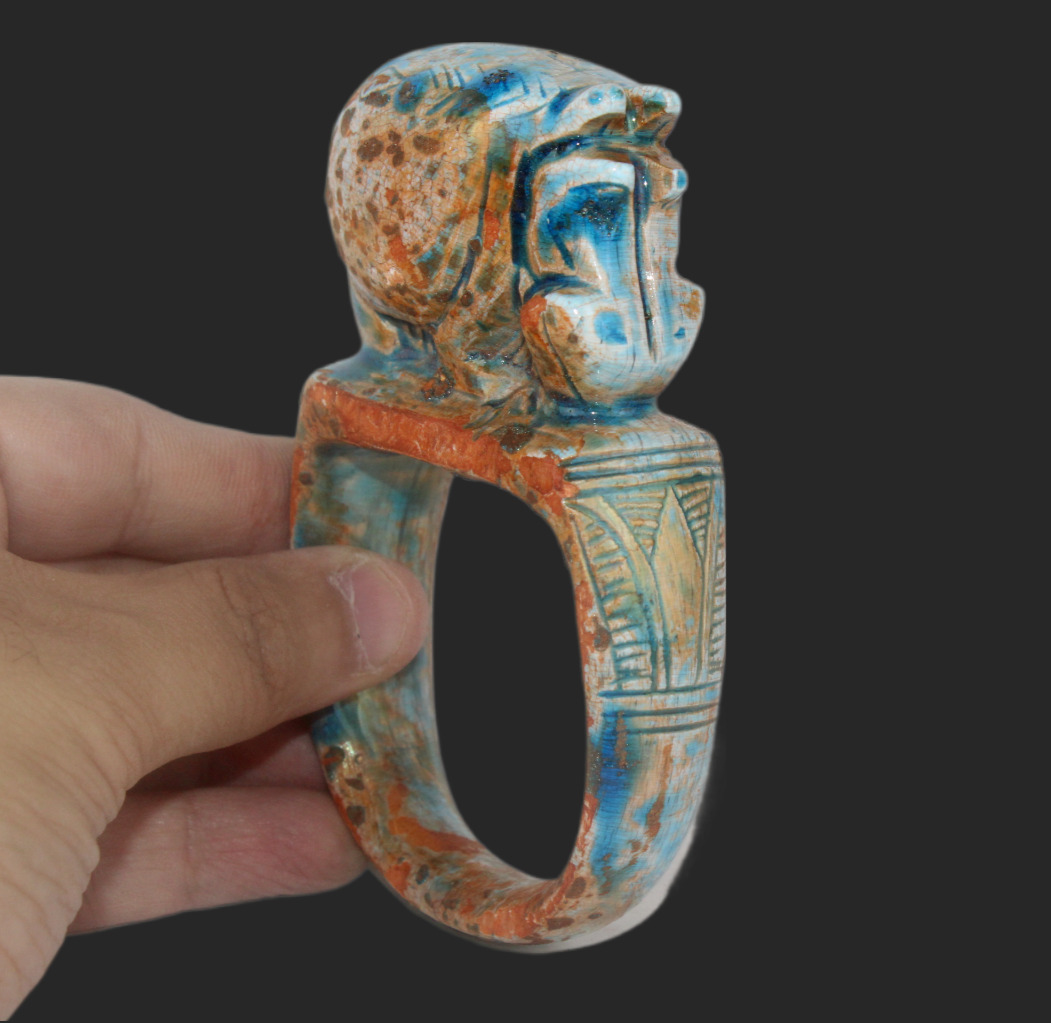 RARE ANCIENT EGYPTIAN ANTIQUE Nile Hippo Old Egyptian Bracelet Egypt History (A)